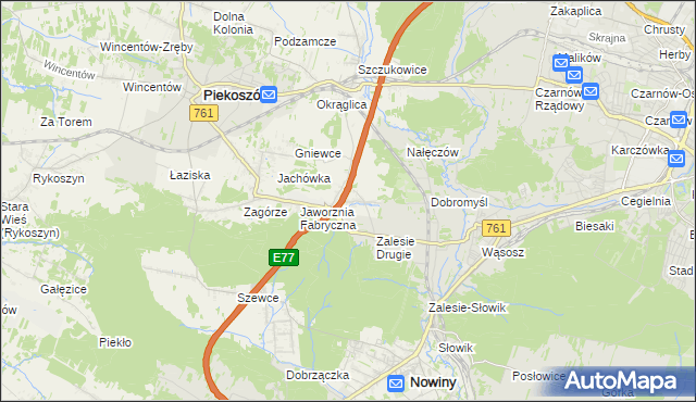 mapa Janów gmina Piekoszów, Janów gmina Piekoszów na mapie Targeo