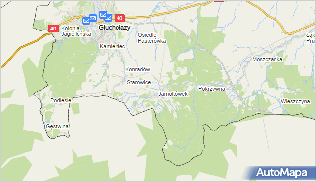 mapa Jarnołtówek, Jarnołtówek na mapie Targeo