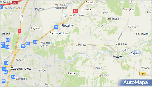 mapa Jaskrów, Jaskrów na mapie Targeo