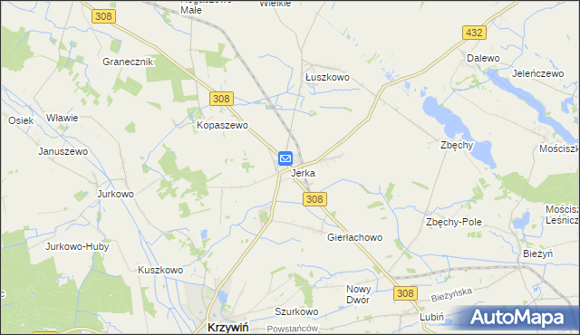 mapa Jerka, Jerka na mapie Targeo