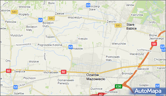 mapa Kaputy, Kaputy na mapie Targeo