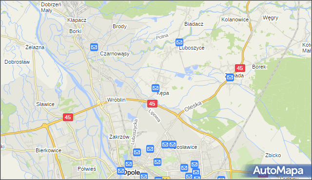 mapa Kępa gmina Łubniany, Kępa gmina Łubniany na mapie Targeo