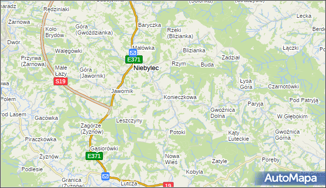 mapa Konieczkowa, Konieczkowa na mapie Targeo