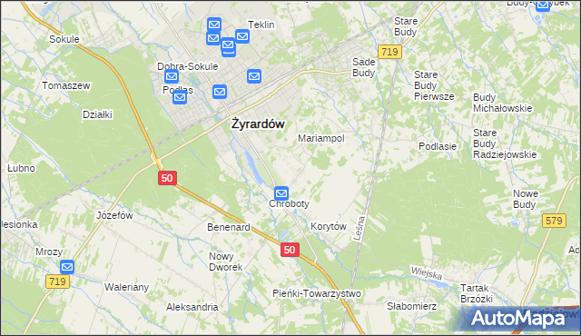 mapa Korytów A, Korytów A na mapie Targeo