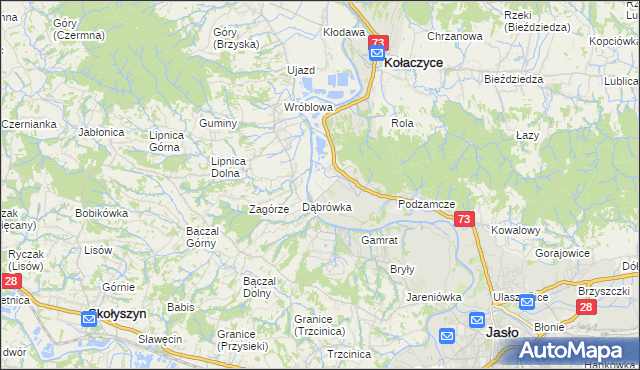 mapa Krajowice, Krajowice na mapie Targeo