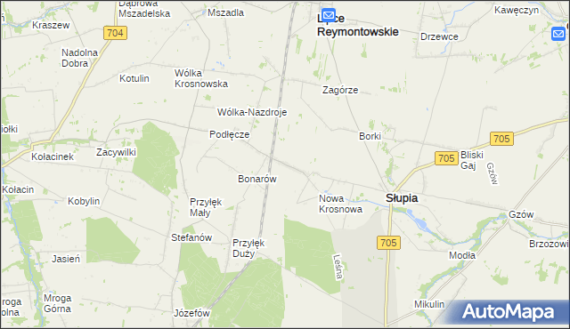 mapa Krosnowa, Krosnowa na mapie Targeo