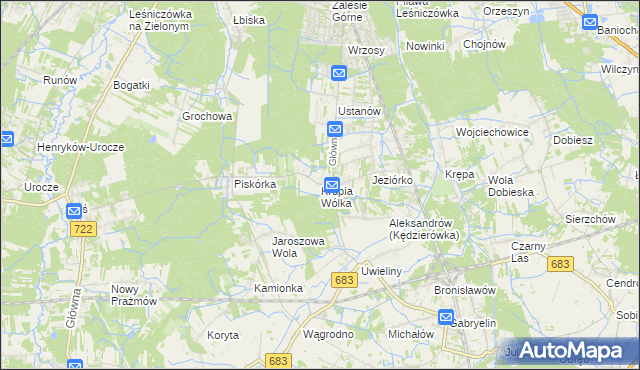 mapa Krupia Wólka, Krupia Wólka na mapie Targeo