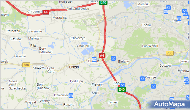 mapa Kryspinów, Kryspinów na mapie Targeo