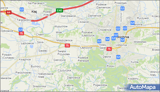 mapa Łapczyca, Łapczyca na mapie Targeo
