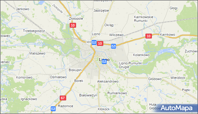 mapa Lipno, Lipno na mapie Targeo