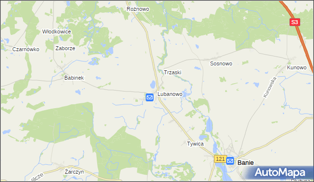 mapa Lubanowo, Lubanowo na mapie Targeo