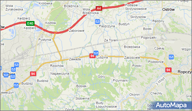 mapa Lubzina, Lubzina na mapie Targeo