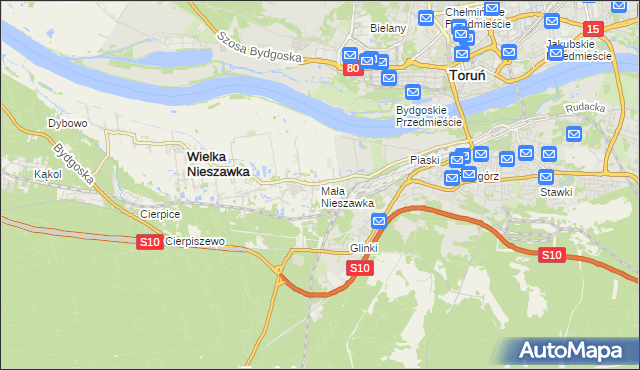 mapa Mała Nieszawka, Mała Nieszawka na mapie Targeo