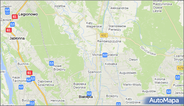 mapa Michałów-Grabina, Michałów-Grabina na mapie Targeo