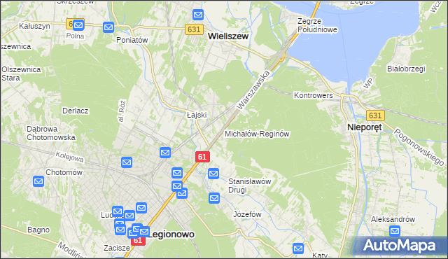 mapa Michałów-Reginów, Michałów-Reginów na mapie Targeo