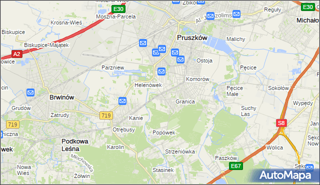 mapa Nowa Wieś gmina Michałowice, Nowa Wieś gmina Michałowice na mapie Targeo
