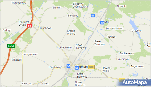 mapa Nowe Tarnowo, Nowe Tarnowo na mapie Targeo