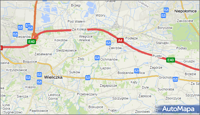 mapa Ochmanów, Ochmanów na mapie Targeo