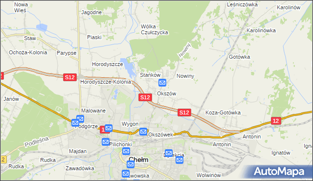 mapa Okszów, Okszów na mapie Targeo