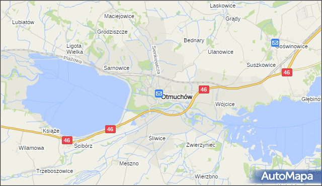 mapa Otmuchów, Otmuchów na mapie Targeo