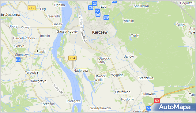 mapa Otwock Mały, Otwock Mały na mapie Targeo