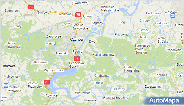 mapa Piaski-Drużków, Piaski-Drużków na mapie Targeo