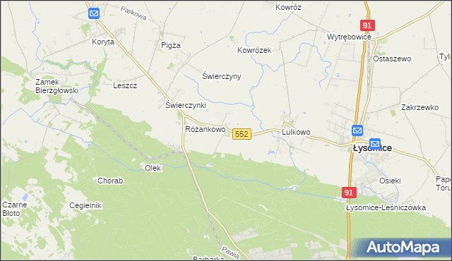 mapa Piwnice gmina Łysomice, Piwnice gmina Łysomice na mapie Targeo