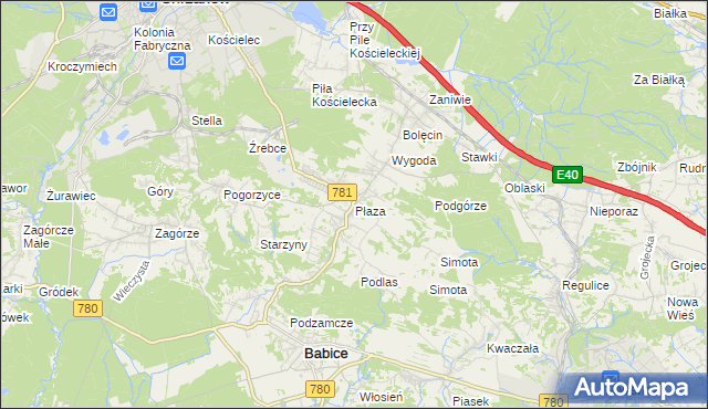 mapa Płaza, Płaza na mapie Targeo