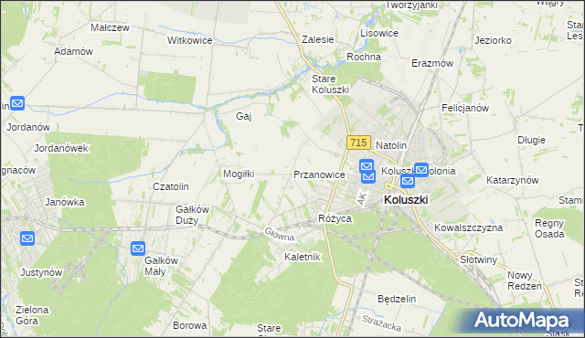 mapa Przanowice, Przanowice na mapie Targeo