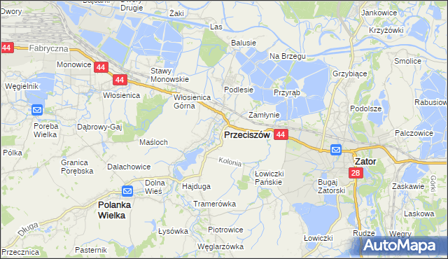 mapa Przeciszów, Przeciszów na mapie Targeo