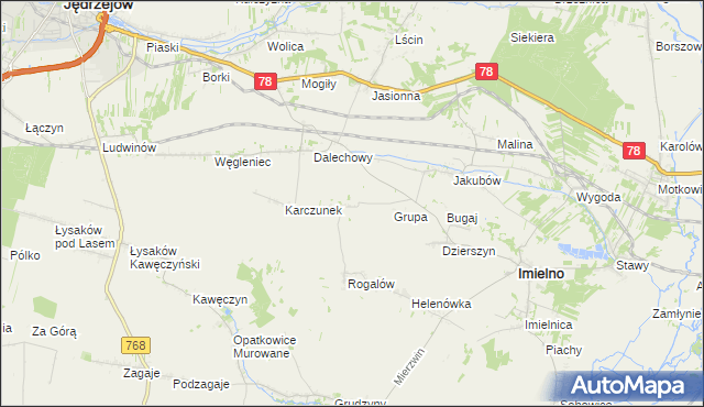 mapa Rajchotka, Rajchotka na mapie Targeo