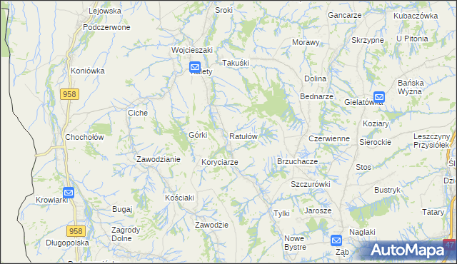 mapa Ratułów, Ratułów na mapie Targeo