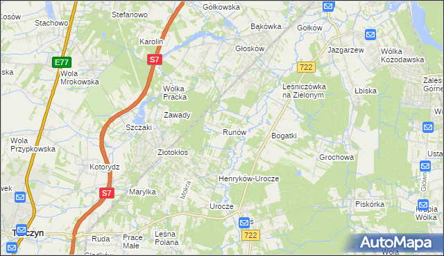 mapa Runów, Runów na mapie Targeo