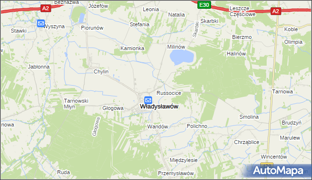 mapa Russocice, Russocice na mapie Targeo