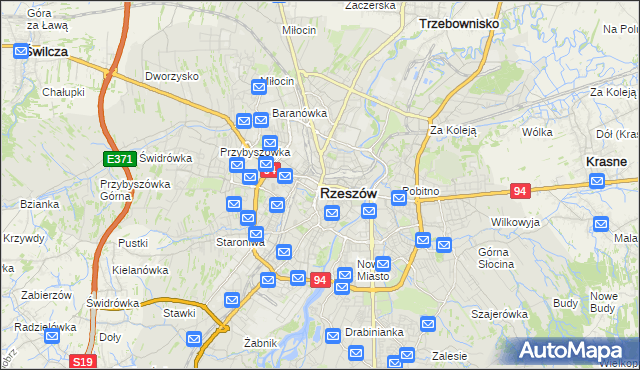 mapa Rzeszów, Rzeszów na mapie Targeo