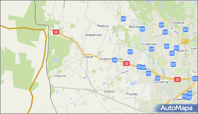 mapa Skarbimierzyce, Skarbimierzyce na mapie Targeo