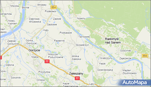 mapa Skowierzyn, Skowierzyn na mapie Targeo