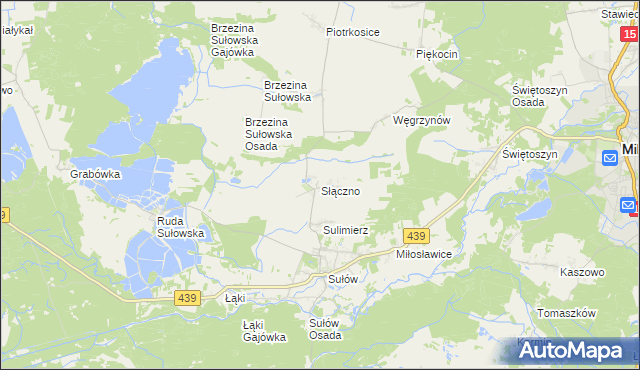 mapa Słączno, Słączno na mapie Targeo