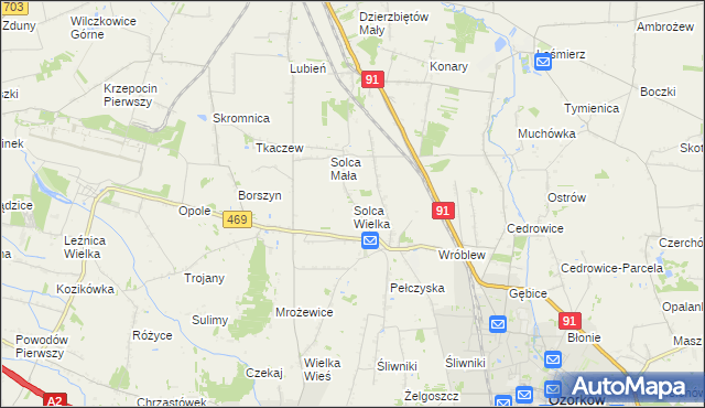 mapa Solca Wielka, Solca Wielka na mapie Targeo