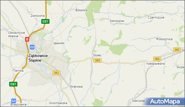 mapa Stolec gmina Ząbkowice Śląskie, Stolec gmina Ząbkowice Śląskie na mapie Targeo