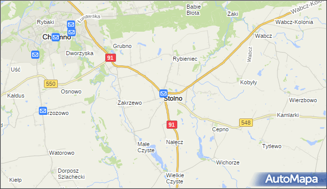 mapa Stolno powiat chełmiński, Stolno powiat chełmiński na mapie Targeo