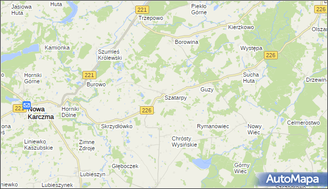 mapa Szatarpy, Szatarpy na mapie Targeo