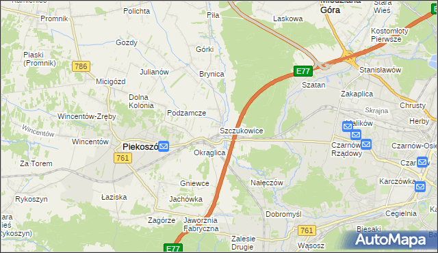 mapa Szczukowice, Szczukowice na mapie Targeo