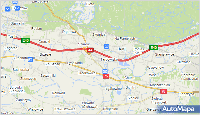 mapa Targowisko gmina Kłaj, Targowisko gmina Kłaj na mapie Targeo