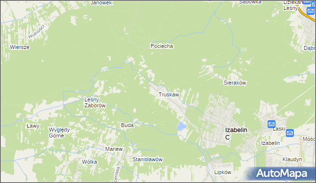 mapa Truskaw, Truskaw na mapie Targeo