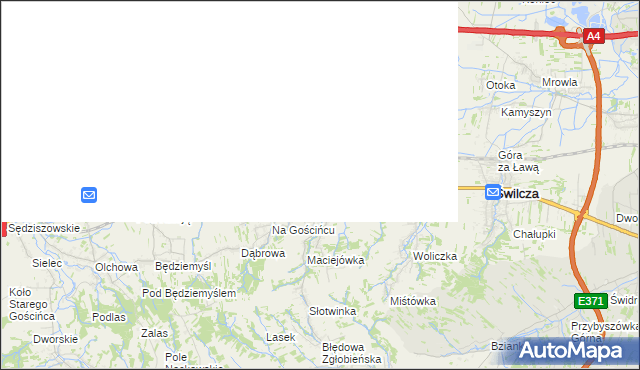 mapa Trzciana gmina Świlcza, Trzciana gmina Świlcza na mapie Targeo