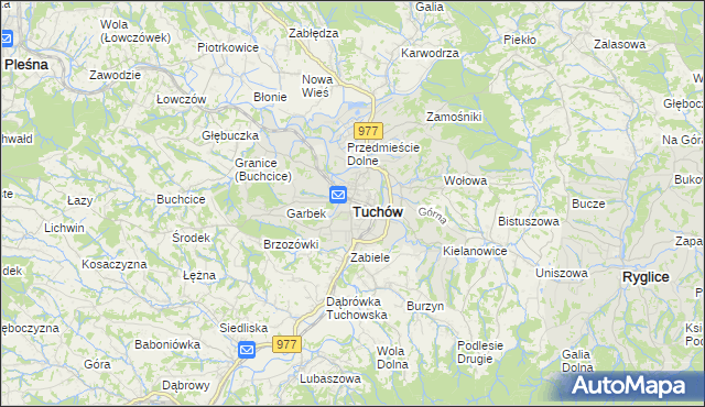 mapa Tuchów, Tuchów na mapie Targeo