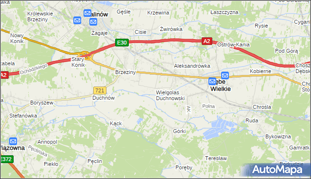 mapa Wielgolas Duchnowski, Wielgolas Duchnowski na mapie Targeo