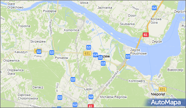 mapa Wieliszew, Wieliszew na mapie Targeo