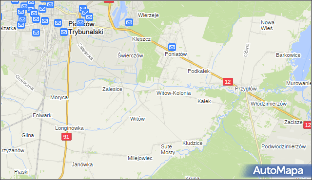 mapa Witów-Kolonia, Witów-Kolonia na mapie Targeo